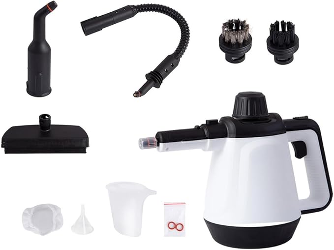 ETLIFE Dampfreiniger, 1200 W, 3 Bar Dampfdruck, 400ml Fassungsvermögen Weiß