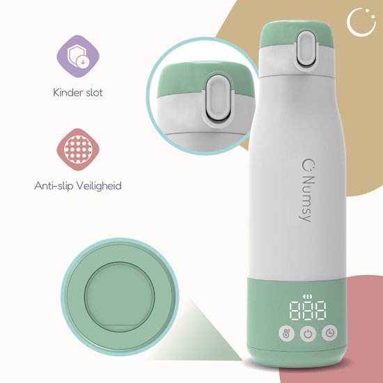 Numsy Thermosflaschenwärmer für unterwegs - Kabellos - Alle Marken - 350 mL