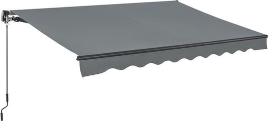 Sonnensegel - 400 x 300 cm - Grau - Inkl. Befestigungsmaterial