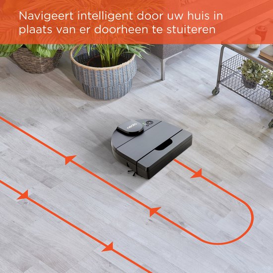NeatoÂ® D10 Intelligenter Staubsaugerroboter - Echter HEPA-Filter und Laser Mapping Navigation - Steuerung über App - 300 Minuten Laufzeit mit automatischer Aufladung und Wiederaufnahme - Silbergrau
