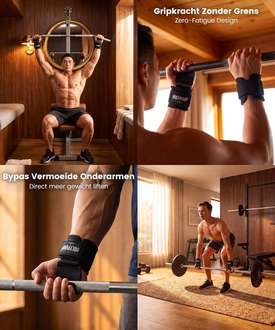 ProTrue® Lifting Hooks, Lifting Straps – Deadlift Straps – Power Grips – Handgelenkbandagen für Fitness, Bodybuilding, Crossfit, Calisthenics, Turnen und Krafttraining