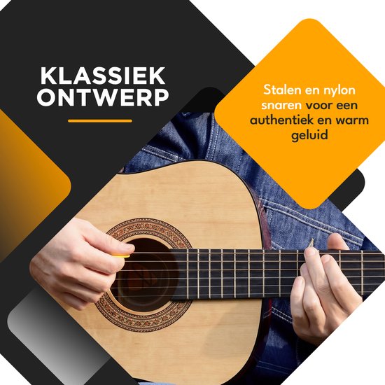 Finesse Akustikgitarre - mit Videokurs - Nylonsaiten - Klassische Gitarre - Spanische Gitarre - Kind - Erwachsene - Natur