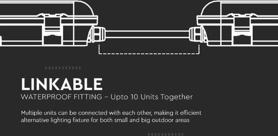 V-tac VT-120036 LED-Leuchtstoffröhre 120cm - 36W - 6400K - 4320 Lumen - IP65