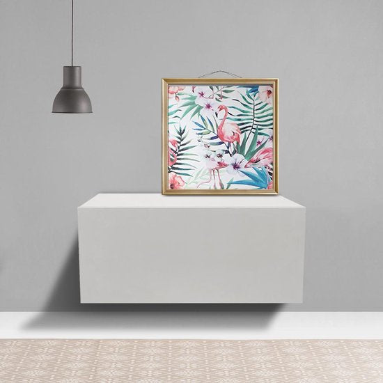 Schwebender Nachttisch - Hängedielenschrank - mit Schublade - 50 cm breit - weiß