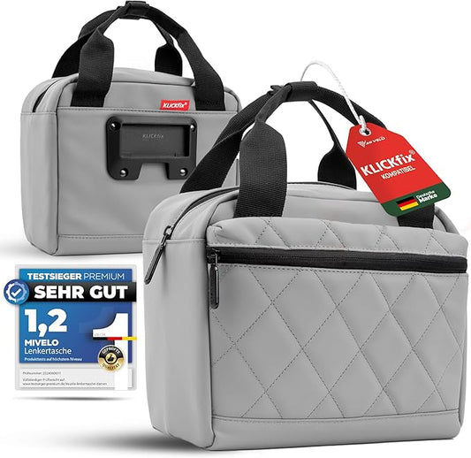 MIVELO - Lenkertasche - Wasserabweisend & Klickfix-kompatibel - 7 Liter - Grau