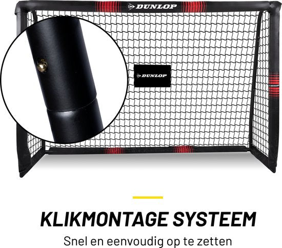 Dunlop Fußballtor - 180 x 120 x 60 CM - Schwarz