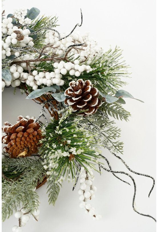 House of Seasons Hardy Weihnachtskranz – Ø 40 cm – Grün