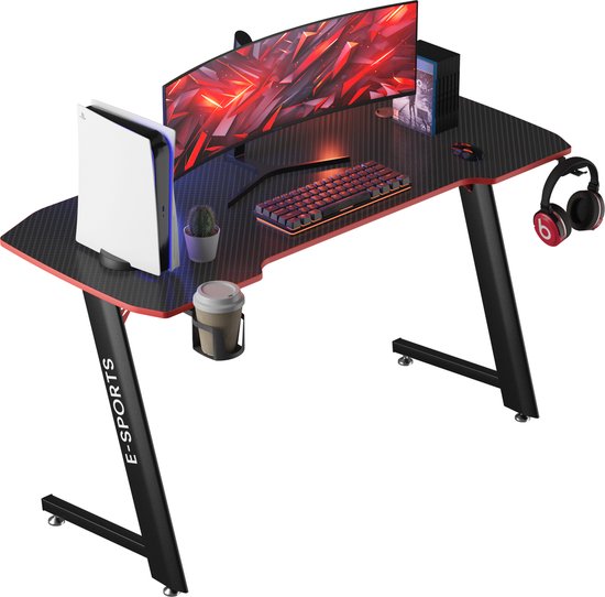 Avalo - Gaming Desk - 100x60x75 CM - Spieltisch - Tisch - Schwarz