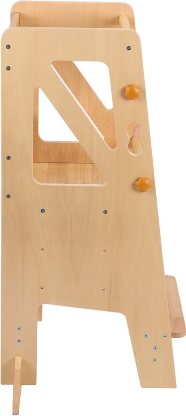 Sunny Liv Lern-Turm „Naturel“ – Montessori-inspiriertes Küchenhilfsmittel aus Holz – Verstellbarer Kinder-Küchenturm – Sicheres und pädagogisches Spielzeug