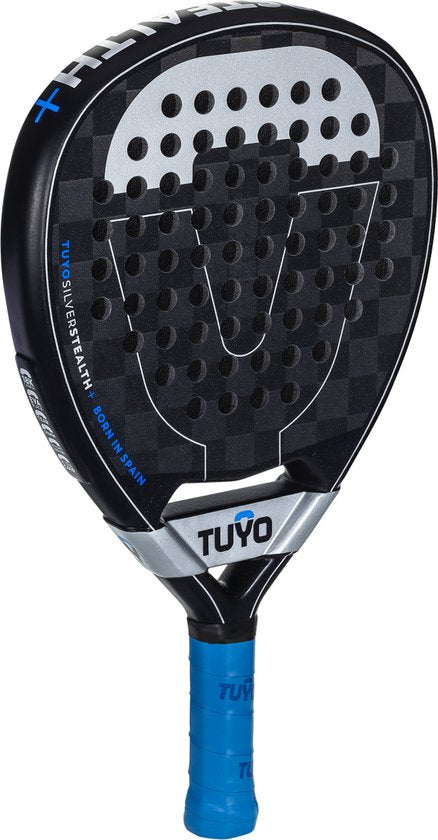 Padelschläger - TUYO - Silver Stealth+ - für den angreifenden Spieler - Tropfenform