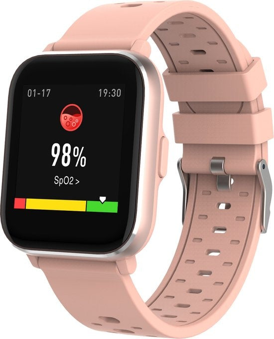 Denver Smartwatch - Schrittzähler - Anruf-/SMS-Benachrichtigung - Schlafaktivität - 1,4'' Display - Herzfrequenz, Blutdruckmesser, Sportmodus - IP68 - SW165 - Pink