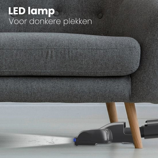 Auronic Stick Staubsauger - Kabellos - Beutellos - Akkubetrieben - Selbstständig - 220 W - Extra Akku - Grau/Blau