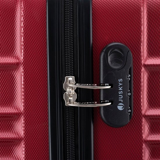 Trolley Reisekoffer Set / Kofferset Rom - 4-teilig - Rot - ABS