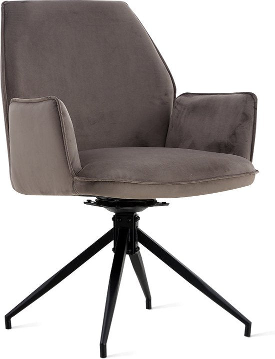 Esstischstuhl Jill Velvet Anthrazit | 2er Set