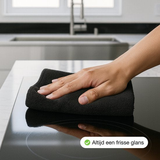 Luft – ultra-saugfähiges Mikrofaser-Trockentuch – 60 x 80 – Badezimmer und Auto – Mikrofasertücher – strapazierfähig – schwarz – 1300 GSM
