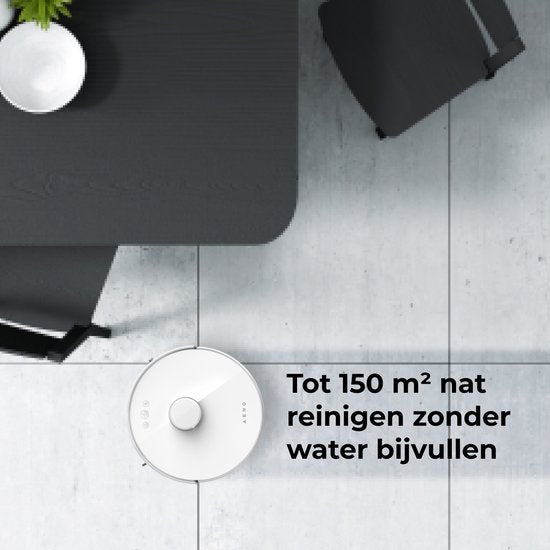 AENO Staubsaugerroboter - Wischfunktion - Smart app DE - 2,5KPa - Weiß