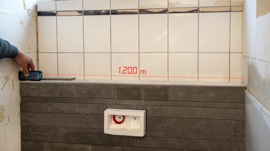 VONROC Laser-Entfernungsmesser - 40 Meter Reichweite - Einstellbare Messreferenz