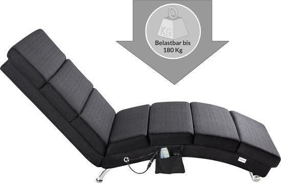 Casaria Relaxsessel – Massage- und Heizfunktion, Stoff, Anthrazit