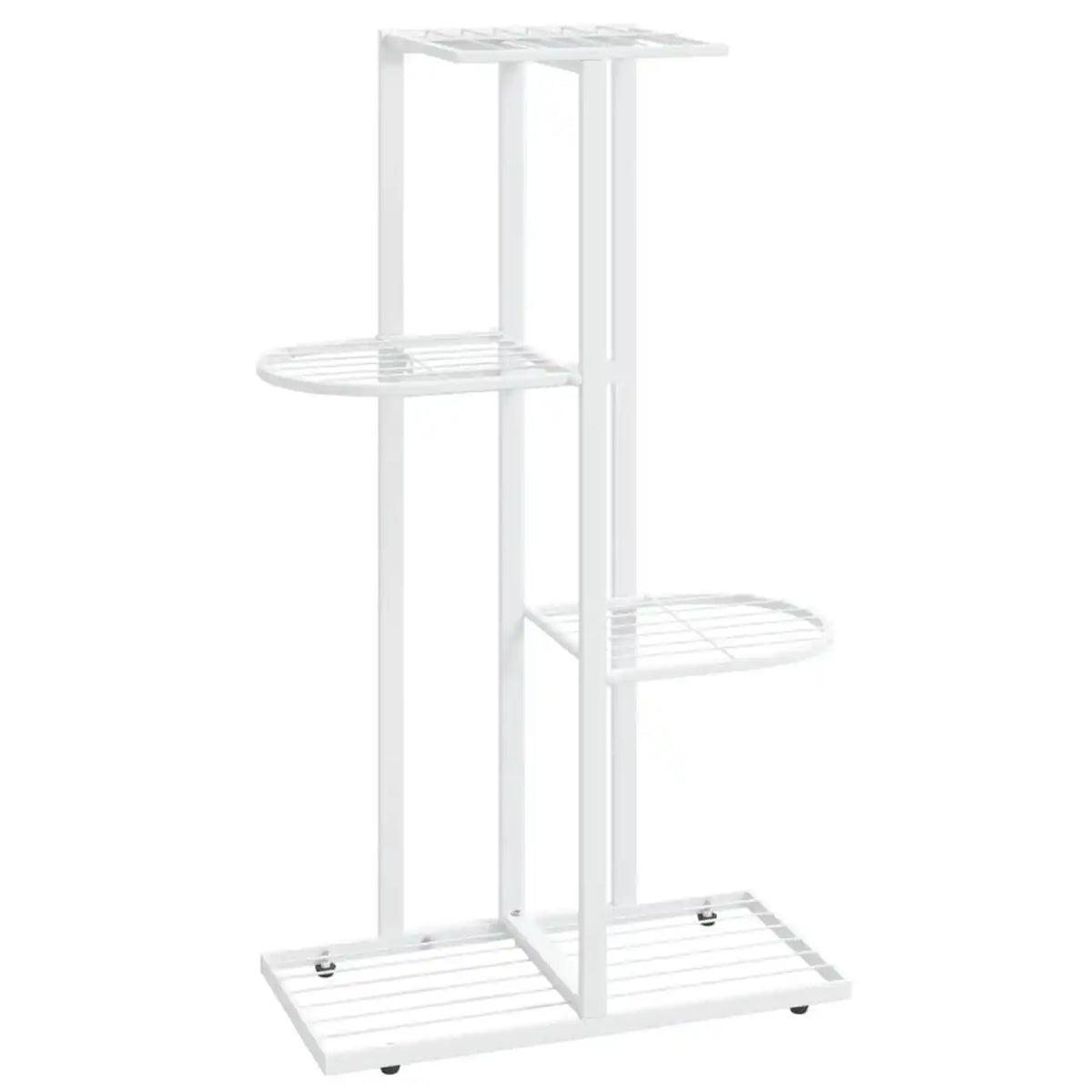 MINGHOU Pflanzenregal, 4-stöckig – Weiß – 22 x 43 x 76 cm – Metall, für drinnen und draußen