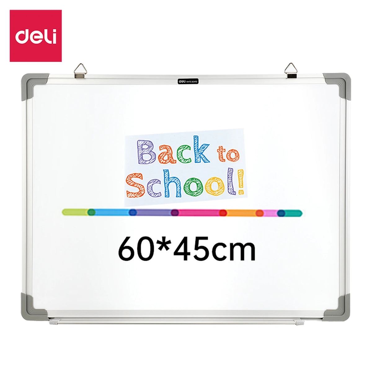 Deli Whiteboard – 61 x 45,7 cm – trocken abwischbar – weiß