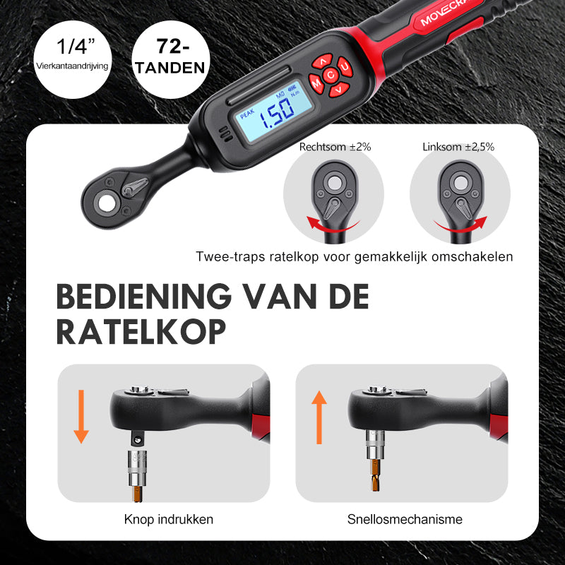 movecrab digitaler Drehmomentschlüssel – 4,2 bis 85 Nm