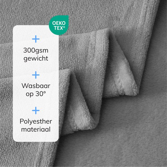 Luft Fleece Decke - 230x200cm - Extra groß und super weich - Kariert - Sofadecke - Fleece Kariert - Warme Decke für Sofa