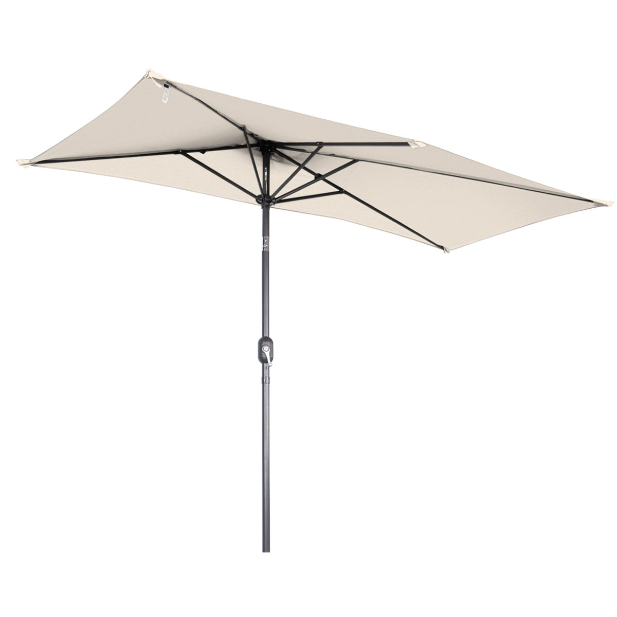 Angel Living halbrunder Sonnenschirm 235 x 122 cm – cremefarben