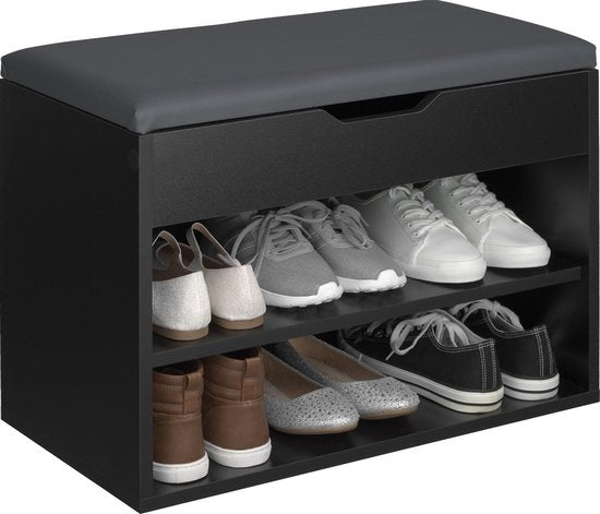 tectake - Schuhbank Jasmina schwarz SKU: 403615