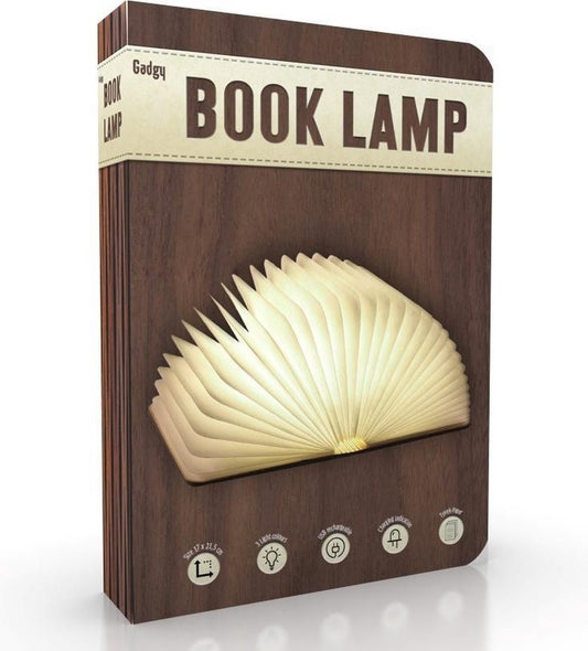Gadgy Book Lamp - Tischlampe für das Schlafzimmer - Stimmungsvolle Innenbeleuchtung - Größe: 21,5 x 17cm - Wiederaufladbar