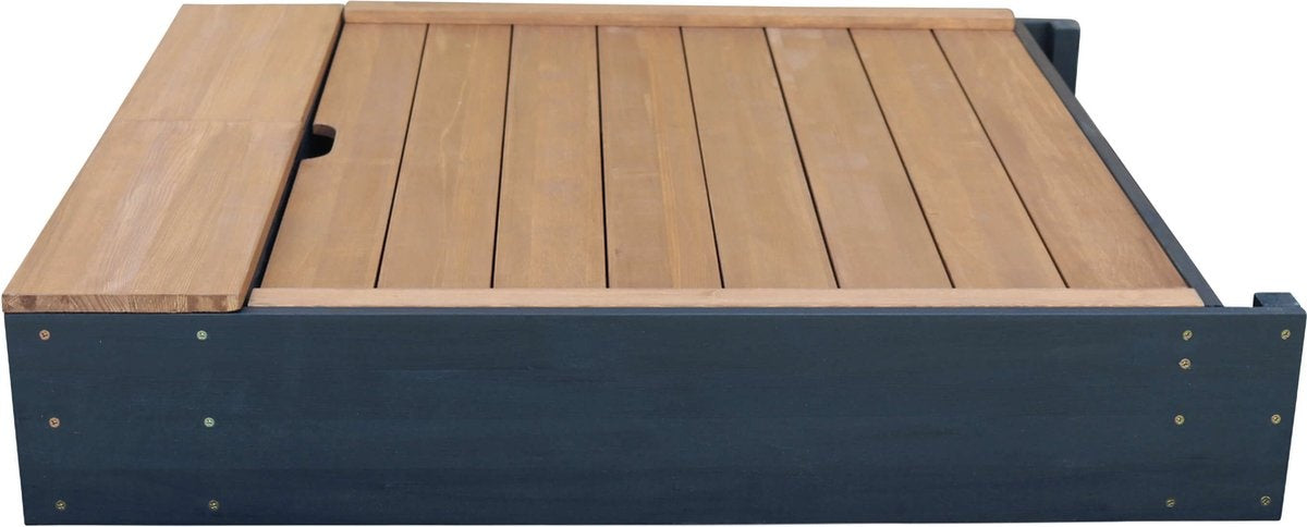 AXI Mandy Sandkasten mit Stauraum und Deckel Anthrazit/Braun