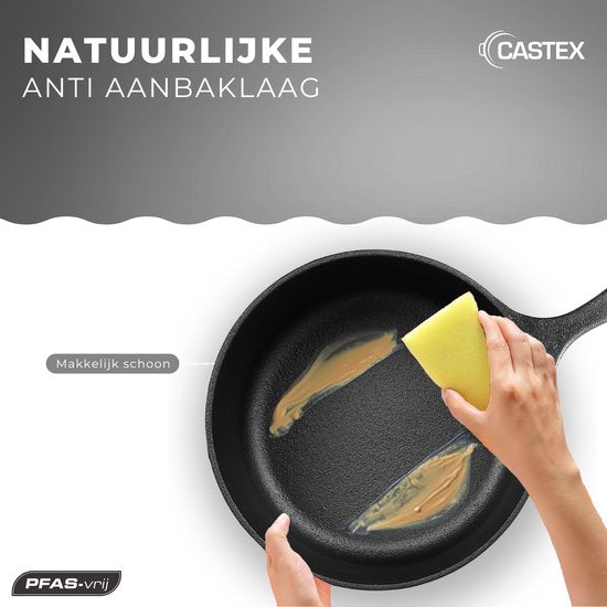 Castex Duocraft Gusseisen Pfanne - Kasserolle Induktion - Kasserollen - Eintopf Pfanne - Brot Pfanne Gusseisen - Simmer Pfanne