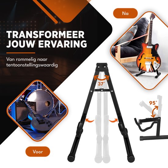 Finesse Gitarrenständer - Universal - Akustisch & Elektrisch - Schwarz