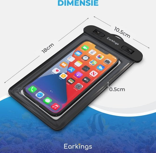 Wasserdichte Handytaschen - Drybag 2er Set - Unterwasser Handytasche für alle Handys - Wasserdichte Handytasche Earkings