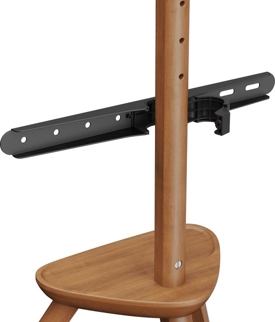 VDD TV-Ständer - Bodenständer - Studio-Stativ - Staffelei Design - bis zu 65 Zoll - Braun