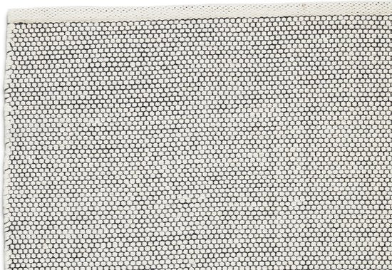 Lifa Living Teppich - Wolle & Baumwolle - Gewebt - 160x230 cm - Skandinavisches Design - Schwarz/Weiß