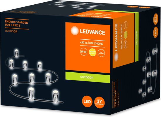 LEDVANCE Gartenbeleuchtung LED: für Boden, ENDURA GARDEN DOT / 6 W, 22-...24- V, Abstrahlwinkel: 33, Warmweiß, 3- K, Gehäusematerial: Polycarbonat (PC), IP65