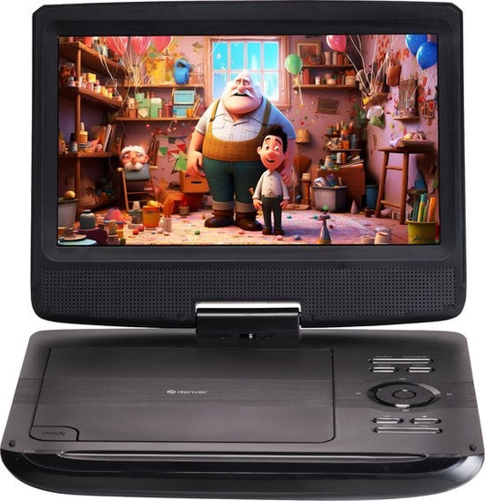 Denver Tragbarer DVD-Player - Für das Auto - Inkl. Kopfstützenhalterung - USB - 10 Zoll - Schwarz