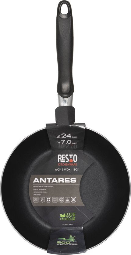 Resto - Antares Wokpfanne - Ø24 cm - Antihaftbeschichtung - Induktion