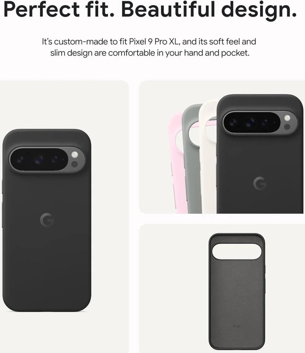 Google Pixel 9 Pro XL Rückseite Abdeckung Fall - Durable Silikon - stoßfest - schwarz
