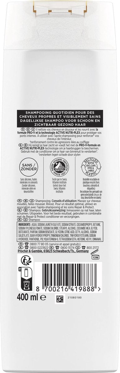 Pantene 3-in-1-Shampoo „Repair Protect“ – Pflege und Regeneration – 6 x 325 ml