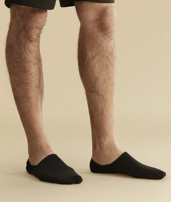 Marcmarcs - 2 Paar unsichtbare Sneaker Socken - Anti-Rutsch-Band an Ferse - Größe 38 - Schwarz