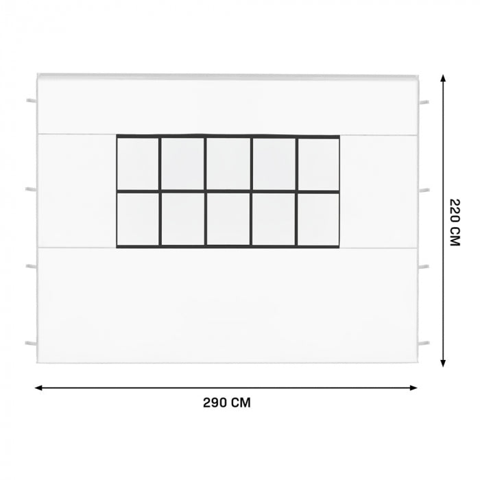 VonRoc Seitenwand-Set 3 x 4,5 m für Premium-Partyzelt PT805AA – Weiß