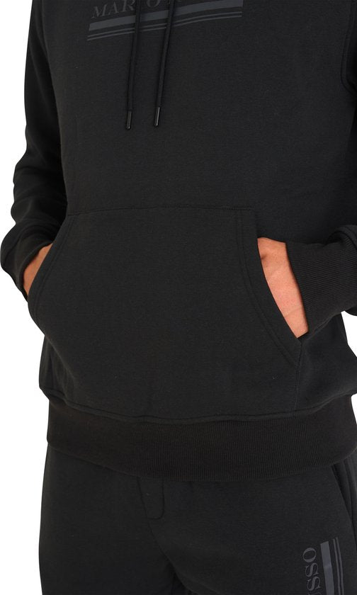Mario Russo Trainingsanzug Anselm- Hausanzug - Jogginganzug - Hoodie - Schwarz - XXL