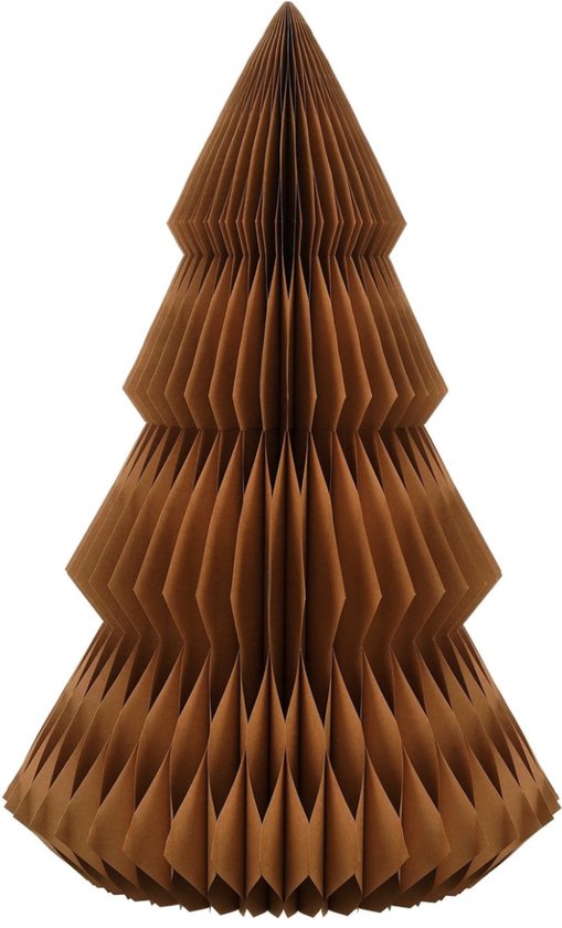 Mica Decorations Papier-Weihnachtsbaum – Zusammenklappbarer künstlicher Weihnachtsbaum – H 152 x Ø 104 cm – Weihnachtsdekoration – FSC Mix – Braun