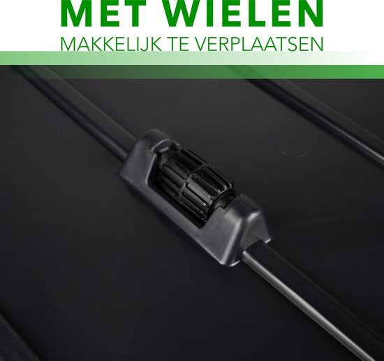 Living Style Aufbewahrungsbox - Gartenkissenbox mit Rädern - 310 Liter - Schwarz