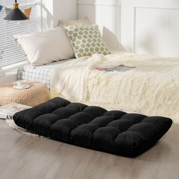 Coast Verstellbarer Bodensessel – 14 Rückenlehnenpositionen – 106,5 x 55,5 x 10 cm – Schwarz
