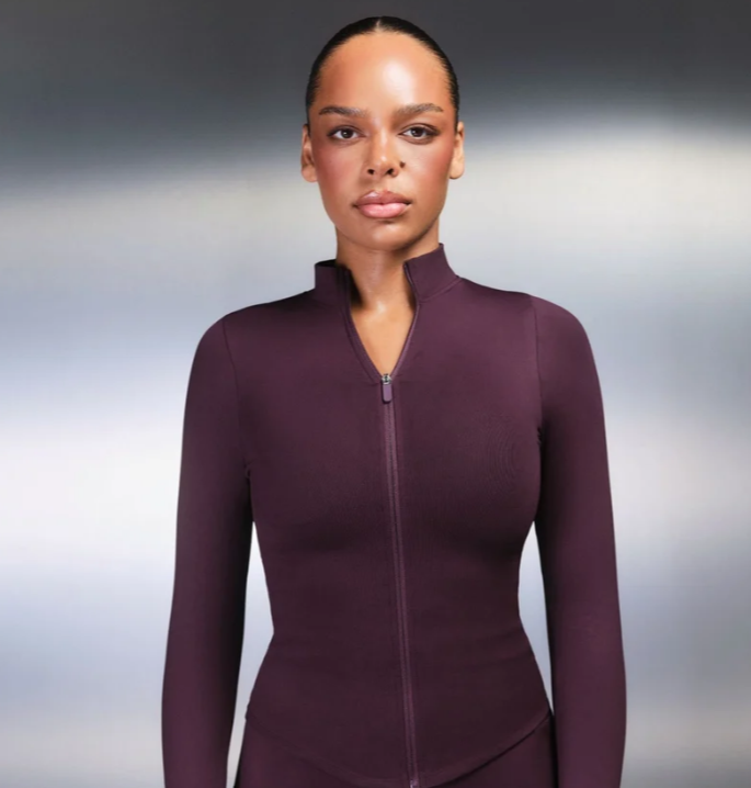 Thrivin Elevate™ Kompressionsjacke mit langen Ärmeln – Winter Plum
