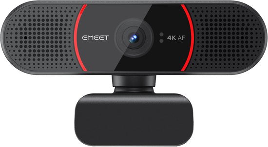 eMeet SmartCam C960 4K-Webcam, 3840 × 2160 Pixel, USB, schwarz, rot