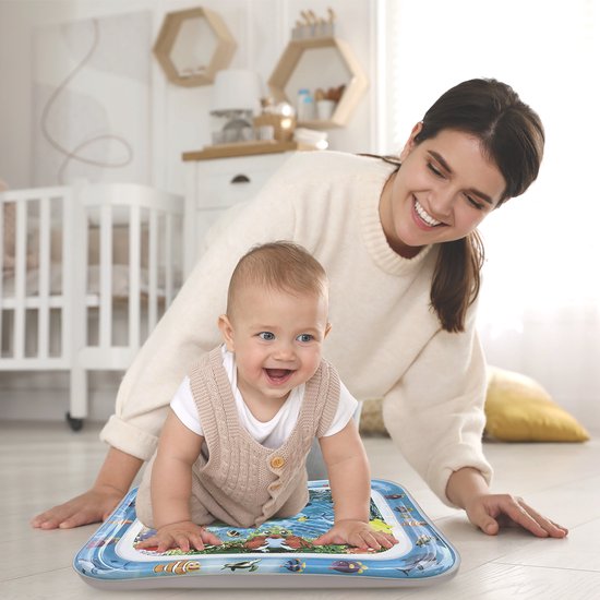 Spoused Wasser Spielmatte - Wasser-Matte - Spielmatte Baby - Tummy Time - Luxus-Geschenk-Box