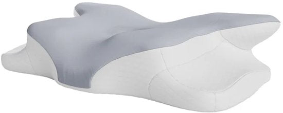 Nackenkissen - Memory Foam - Weiß / Grau - 2er-Set